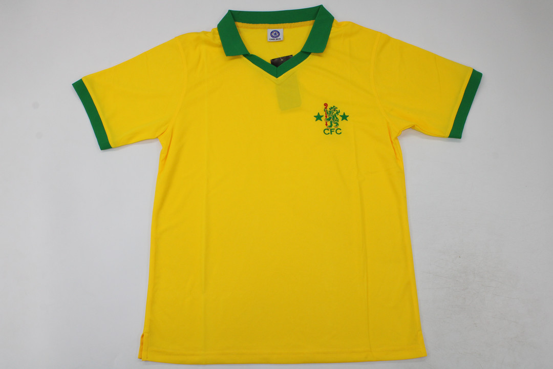 AAA Quality Chelsea 1980 Away Yellow Soccer Jersey
